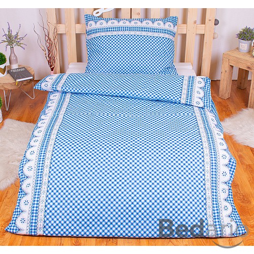 Bavlněné povlečení babiččino údolí modré 140x200+70x90