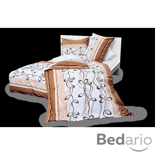 Bavlněné povlečení lana hnědá 140x200+70x90