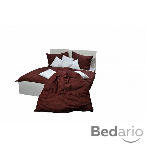 Krepové povlečení jednobarevné hnědé 140x200+70x90