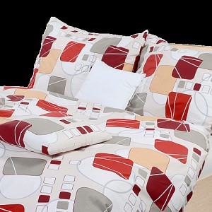 Bavlněné povlečení karty barevné 140x200+70x90