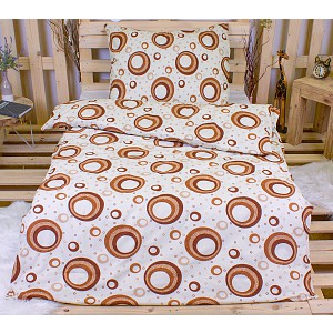 Bavlněné povlečení kola hnědá 140x200+70x90