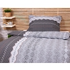 Krepové povlečení Deluxe 140x200+70x90 Ekinoks šedá
