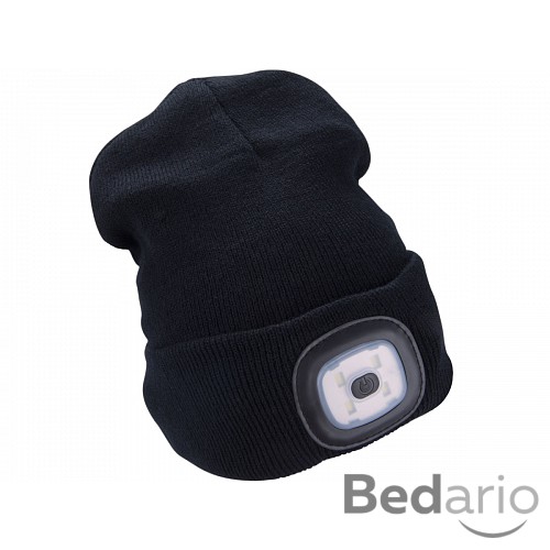 Čepice s čelovým světlem Extol LIGHT - Černá