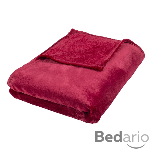 Mikroflanelová deka Premium 230x200 - Vínová