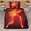 3D povlečení 140x200+70x90 Ohnivý kytarista