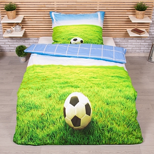 3D povlečení 140x200+70x90 Fotbal