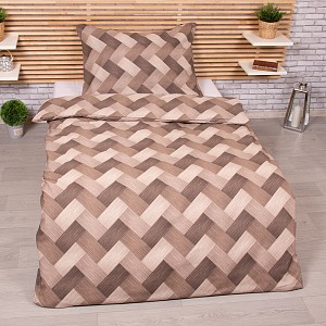 Bavlněné povlečení 140x200+70x90 Ondra hnědý