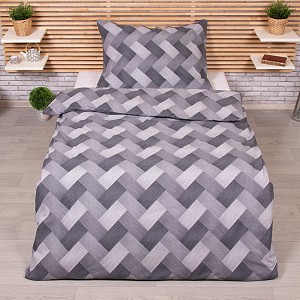 Bavlněné povlečení 140x200+70x90 Ondra šedý