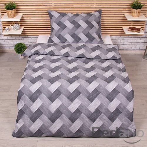 Bavlněné povlečení 140x200+70x90 Ondra šedý
