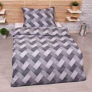 Bavlněné povlečení 140x200+70x90 Ondra šedý