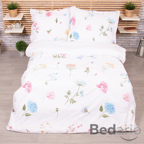 Povlečení bavlněný satén HIP DeLuxe 160x200+2x70x80 Fleur