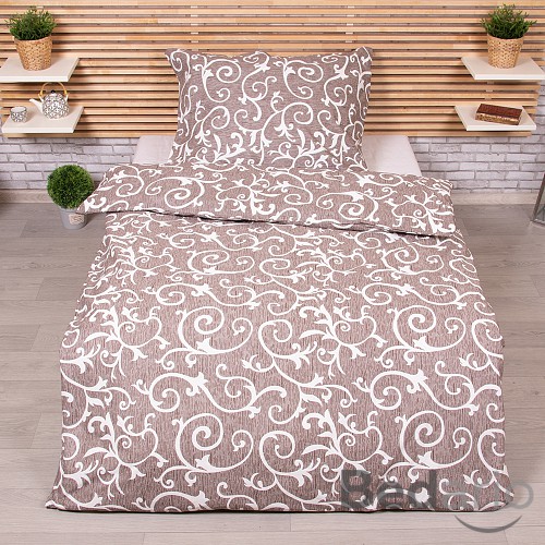 Bavlněné povlečení 140x200+70x90 Ornament hnědý