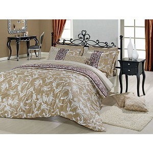 Bavlněné povlečení 140x200+70x90 Angelika hnědá