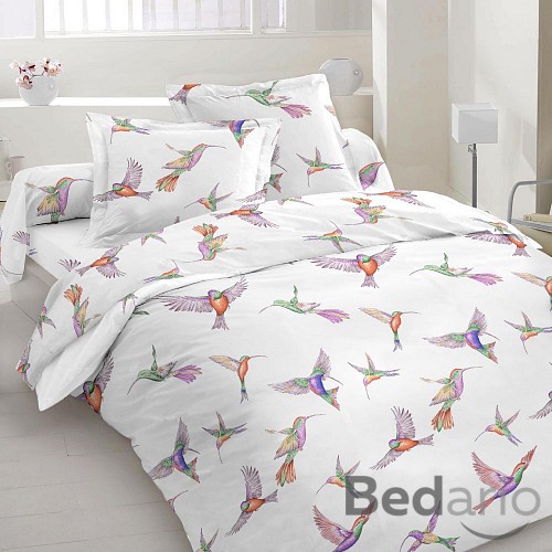 Bavlněné povlečení 140x200+70x90 Kolibřík