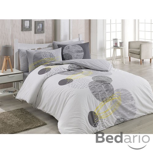 Prodloužené bavlněné povlečení 140x220+70x90 Iluze