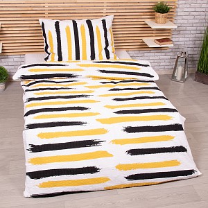Krepové povlečení DELUXE 140x200+70x90 Čáry