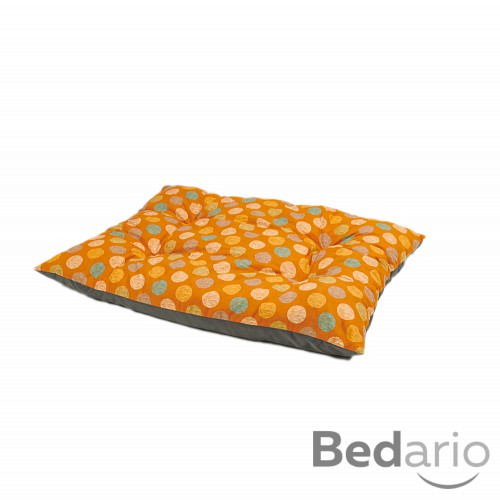Multifunkční polštář velikost S 52x42 - Oranžová kolečka/Šedý
