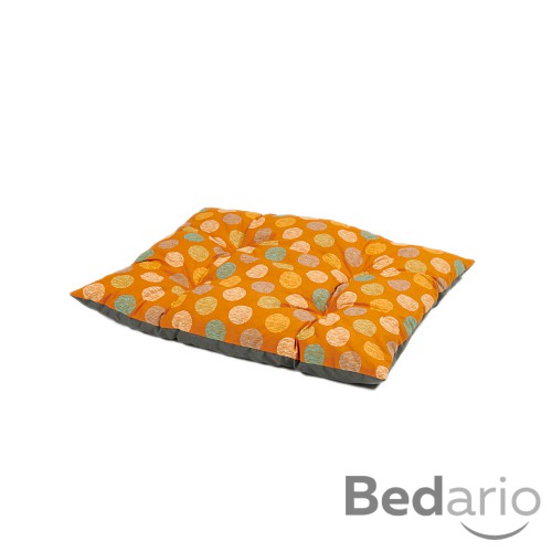 Multifunkční polštář velikost M 55x70 - Oranžová kolečka/Šedý