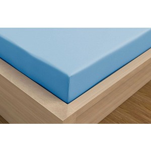 Jersey prostěradlo s lycrou DeLuxe 90x200 světlé modré