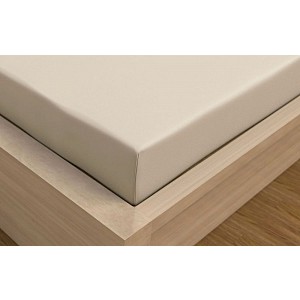 Jersey prostěradlo s lycrou DeLuxe 180x200 světle béžová