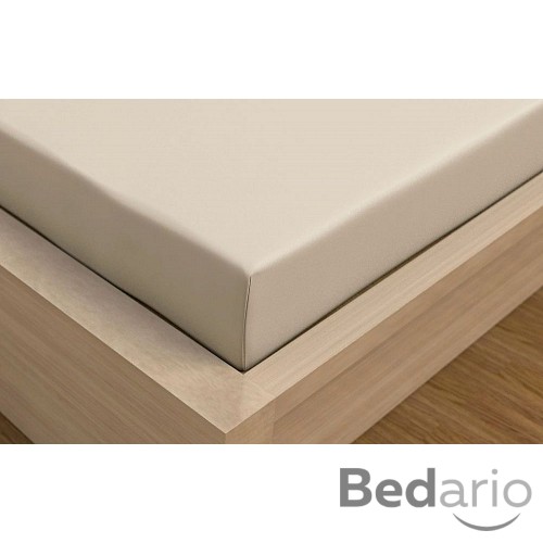 Jersey prostěradlo s lycrou DeLuxe 180x200 světle béžová