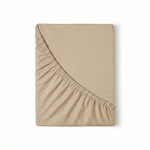 Jersey prostěradlo s lycrou DeLuxe 220x200 světle béžová