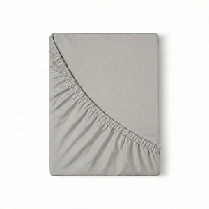 Jersey prostěradlo s lycrou DeLuxe 180x200 světle šedé