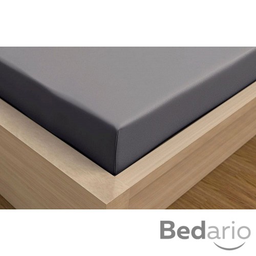Jersey prostěradlo s lycrou DeLuxe 180x200 tmavě šedé