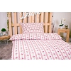 Krepové povlečení DELUXE 140x200+70x90 Retro růžové