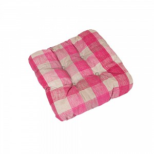 Sedák s provázky 40x40 Vínovo-šedá kostka