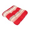 Sedák s provázky 40x40 Červený pruh
