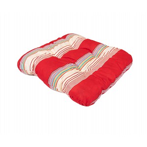 Sedák s provázky 40x40 Červený pruh