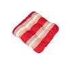 Sedák s provázky 40x40 Červený pruh