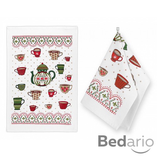 Kuchyňské utěrky - sada 2 kusů - Čajová konvička