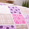 Krepové povlečení DELUXE 140x200+70x90 Patchwork růžový