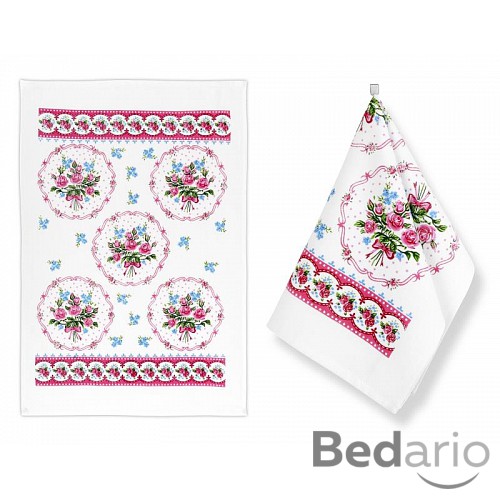 Kuchyňské utěrky - sada 2 kusů - Květiny