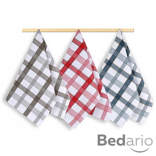 Kuchyňské utěrky - sada 3 kusů - Kostky