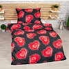 Polybavlněné povlečení DeLuxe  140x200+70x90 Valentýn