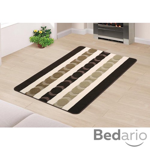 Koberec - běhoun - Hnědé kroužky