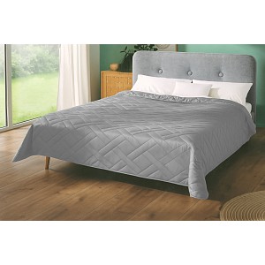 Dekorační přehoz se vzorem CROSS 220x240 Světle šedý