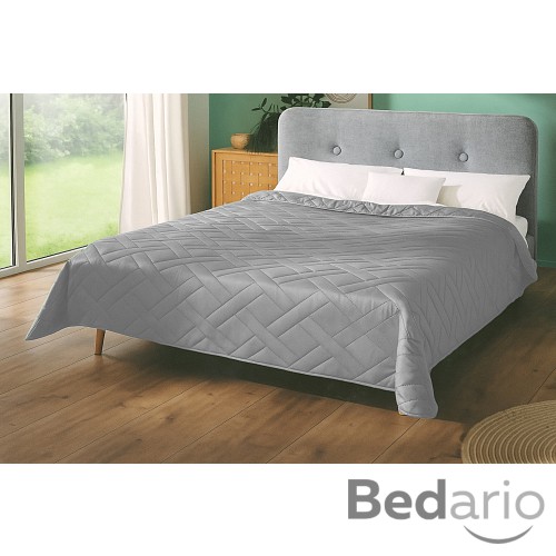 Dekorační přehoz se vzorem CROSS 220x240 Světle šedý