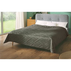 Dekorační přehoz se vzorem CROSS 220x240 Šedo-zelený