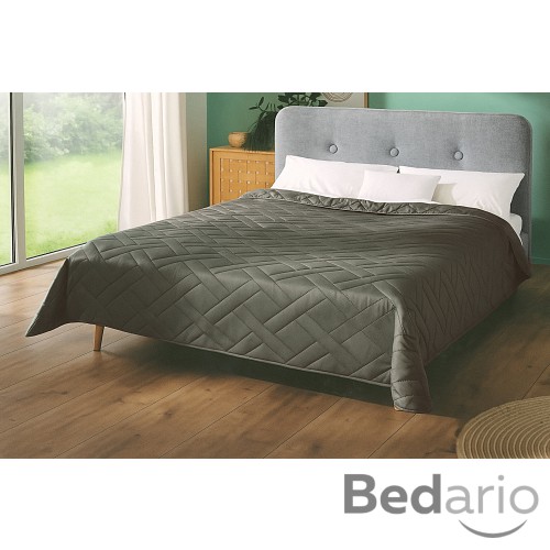 Dekorační přehoz se vzorem CROSS 220x240 Šedo-zelený