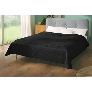 Dekorační přehoz se vzorem CROSS 220x240 Černý