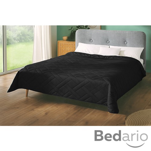 Dekorační přehoz se vzorem CROSS 220x240 Černý