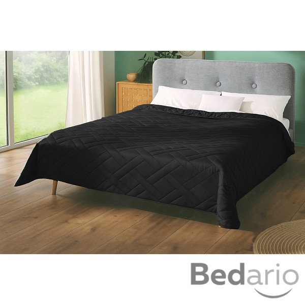 Dekorační přehoz se vzorem CROSS 220x240 Černý