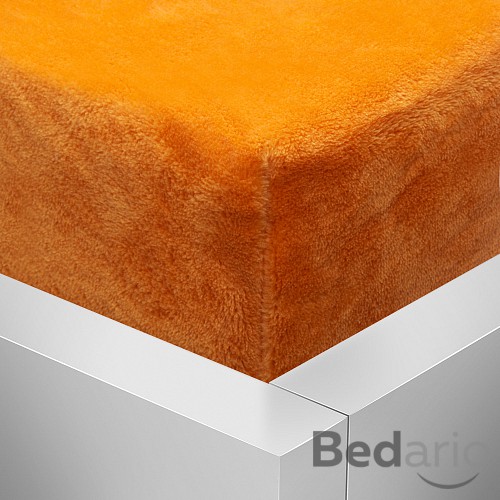 OBOUSTRANNÉ Mikroplyšové prostěradlo DELUXE 90x200 - Oranžová