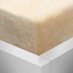 OBOUSTRANNÉ Mikroplyšové prostěradlo DELUXE 90x200 - Světle béžová
