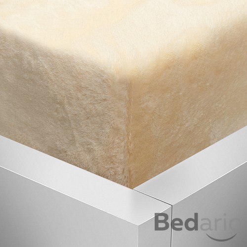 OBOUSTRANNÉ Mikroplyšové prostěradlo DELUXE 90x200 - Světle béžová