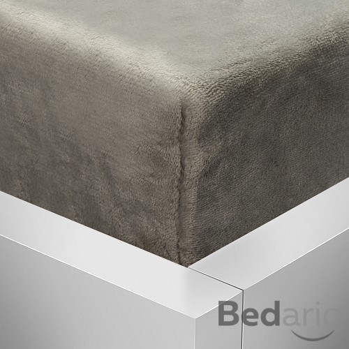 OBOUSTRANNÉ Mikroplyšové prostěradlo DELUXE 90x200 - Tmavě šedá